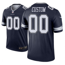 Men Dallas Cowboys #00 Custom Navy Nike legend color rush Jersey