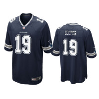 Men Dallas Cowboys #19 Navy Amari Cooper Nike Game Jersey