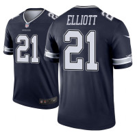 Men Dallas Cowboys #21 Ezekiel Elliott Navy Nike legend color rush Jersey