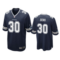 Men Dallas Cowboys #30 Navy Anthony Brown Nike Game Jersey