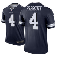 Men Dallas Cowboys #4 Dak Prescott Navy Nike legend color rush Jersey