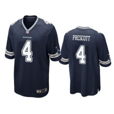 Men Dallas Cowboys #4 Navy Dak Prescott Nike Game Jersey