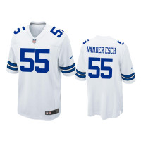 Men Dallas Cowboys #55 White Men Leighton Vander Esch Nike Game Jersey