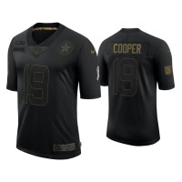 Men Dallas Cowboys #19 Amari Cooper Black 2020 Salute to Service Limited Jersey