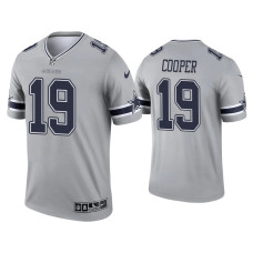 Men Dallas Cowboys #19 Amari Cooper Gray Inverted Legend Jersey