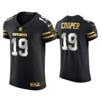 Men Dallas Cowboys #19 Amari Cooper Black Golden Edition Elite Jersey