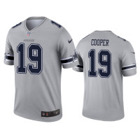 Men Dallas Cowboys #19 Amari Cooper Gray Inverted Legend Jersey