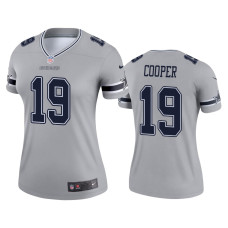 Women Dallas Cowboys #19 Amari Cooper Silver Inverted Legend Jersey