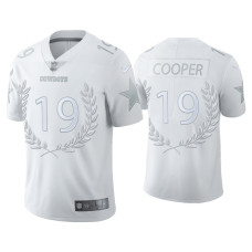 Men Dallas Cowboys #19 Amari Cooper White Platinum Limited Jersey