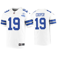 Men Dallas Cowboys #19 Amari Cooper White 60th Season Vintage Jersey