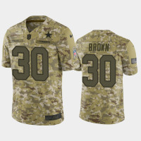 Men Dallas Cowboys #30 Anthony Brown Nike Salute to Service Jersey - Camo