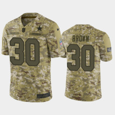 Men Dallas Cowboys #30 Anthony Brown Nike Salute to Service Jersey - Camo