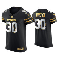 Men Dallas Cowboys #30 Anthony Brown Black Golden Edition Elite Jersey