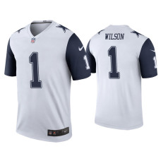 Men Dallas Cowboys #1 Color Rush Legend Cedrick Wilson White Jersey