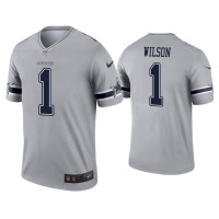 Men Dallas Cowboys #1 Cedrick Wilson Gray Inverted Legend Jersey