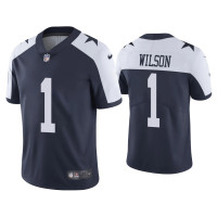 Men Dallas Cowboys #1 Cedrick Wilson Vapor Limited Navy Jersey