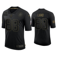 Men Dallas Cowboys #88 CeeDee Lamb Black 2020 Salute to Service Limited Jersey