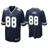 Men Dallas Cowboys #88 CeeDee Lamb Navy 2020 NFL Draft Game Jersey