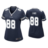 Men Dallas Cowboys #88 CeeDee Lamb Navy 2020 NFL Draft Game Jersey