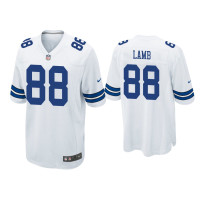 Men Dallas Cowboys #88 CeeDee Lamb White 2020 NFL Draft Game Jersey