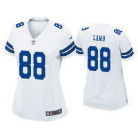 Men Dallas Cowboys #88 CeeDee Lamb White 2020 NFL Draft Game Jersey