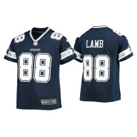 Youth Dallas Cowboys #88 CeeDee Lamb Navy Game Jersey