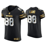 Men Dallas Cowboys #88 CeeDee Lamb Black Golden Edition Elite Jersey