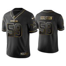 Men Dallas Cowboys #59 Golden Edition Vapor Limited Chauncey Golston Black Jersey