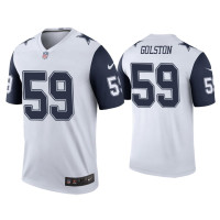 Men Dallas Cowboys #59 Color Rush Legend Chauncey Golston White Jersey