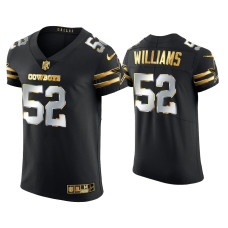 Men Dallas Cowboys #52 Connor Williams Black Golden Edition Elite Jersey