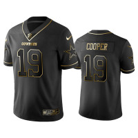 Men Dallas Cowboys #19 2019 Golden Edition Vapor Untouchable Limited Amari Cooper Black Jersey