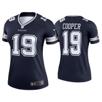 Women Dallas Cowboys #19 Amari Cooper Navy Legend Jersey