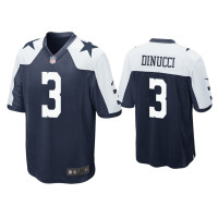 Men Dallas Cowboys #3 Ben DiNucci Navy Alternate Game Jersey