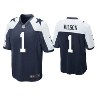 Men Dallas Cowboys #1 Cedrick Wilson Navy Alternate Game Jersey