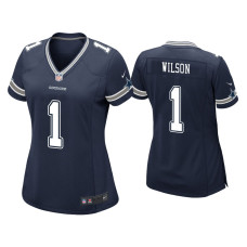 Women Dallas Cowboys #1 Cedrick Wilson Navy Game Jersey