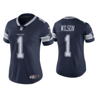 Women Dallas Cowboys #1 Vapor Limited Cedrick Wilson Navy Jersey