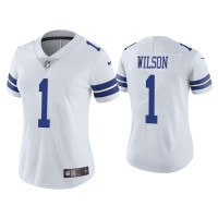 Women Dallas Cowboys #1 Vapor Limited Cedrick Wilson White Jersey