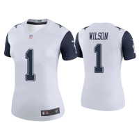 Women Dallas Cowboys #1 Color Rush Legend Cedrick Wilson White Jersey