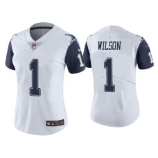 Women Dallas Cowboys #1 Color Rush Limited Cedrick Wilson White Jersey