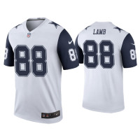 Men Dallas Cowboys #88 Color Rush Legend CeeDee Lamb White Jersey