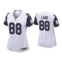 Women Dallas Cowboys #88 CeeDee Lamb White Alternate Game Jersey