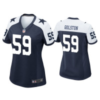 Women Dallas Cowboys #59 Chauncey Golston Navy Alternate Game Jersey