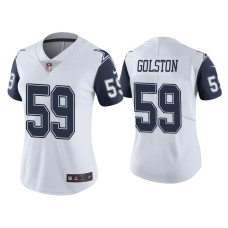 Women Dallas Cowboys #59 Color Rush Limited Chauncey Golston White Jersey