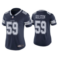 Women Dallas Cowboys #59 Vapor Limited Chauncey Golston Navy Jersey