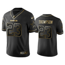 Men Dallas Cowboys #23 2019 Golden Edition Vapor Limited Darian Thompson Black Jersey