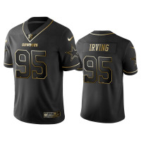 Men Dallas Cowboys #95 Golden Edition Vapor Untouchable Limited David Irving Black Jersey