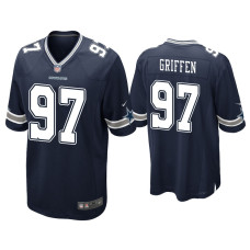 Men Dallas Cowboys #97 Everson Griffen Navy Game Jersey