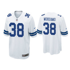 Men Dallas Cowboys #38 Israel Mukuamu White Game Jersey