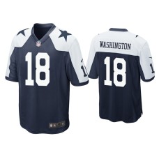 Men Dallas Cowboys #18 James Washington Navy Alternate Game Jersey