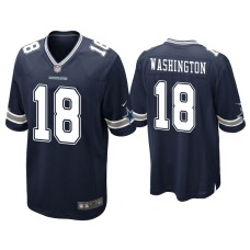 Men Dallas Cowboys #18 James Washington Navy Game Jersey